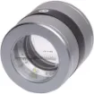 This illuminated surface magnifying loupe offers 10x magnification through its 30mm lens.