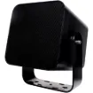This all weather long throw PA speaker is a compact yet powerful two-way speaker designed for both indoor and outdoor use, featuring a sturdy bracket mount and a sleek ABS enclosure.