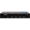 This HDMI 1x4 Splitter can distribute 1 HDMI source signal to any 4 display devices, supporting video resolution up to 4K@60Hz.