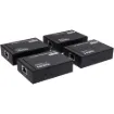This HDMI 1x4 Splitter can distribute 1 HDMI source signal to any 4 display devices, supporting video resolution up to 4K@60Hz.