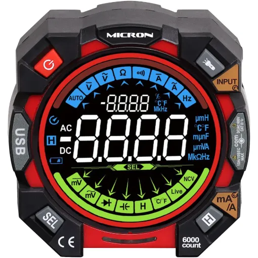 Delivers accurate, safe, and versatile testing with auto-ranging, NCV detection, and temperature measurement. Compact, rechargeable, and packed with features.