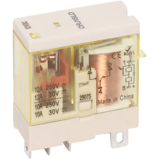 This 5A 12VDC SPST Cradle Relay acts like a simple on-off switch for a single electrical circuit, making it useful in applications like automotive electrical systems.
