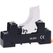 A SPST 12A DIN Rail Mount Relay Cradle Base to suit SA4190 and SA4195 relays.