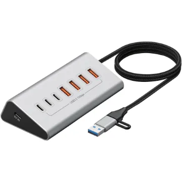 Easily transfer content from multiple USB’s to your devices easy with this 7 in 1 USB port hub. Suits both USB type A and USB type C connection ports.