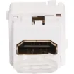 HDMI connector on both sides of mechanism for use as a wall socket connector. Suits Clipsal wallplates. Features protective flip-up cover for when not in use. Compatible with HDMI V2.1
