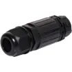 This waterproof IP68 4 pin connector features a screwless termination and locking connection to mating connectors (see P8670 for male line plug).