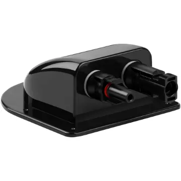 A handy MC4 dual gland cable entry point for caravans, campers and vehicles with roof mounted solar panels. Can be surface mounted using silastic or similar weatherproof adhesive. Size: 107W x 99D x 44Hmm.