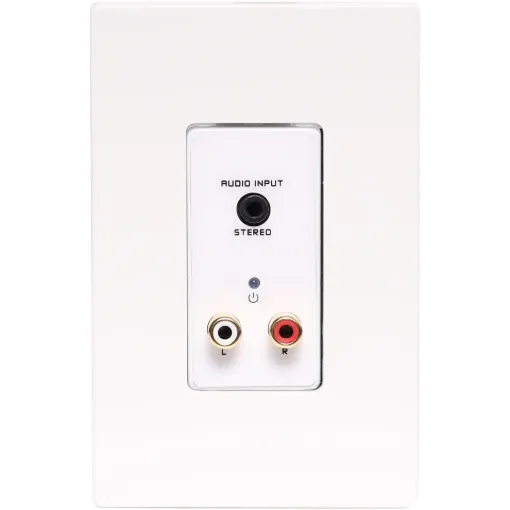 This Stereo RCA and 3.5mm Jack Wallaplate can be used in a stand-alone point to point basis, allowing signals to be sent over long distances (up to 600m depending on cable used and configuration of plates).