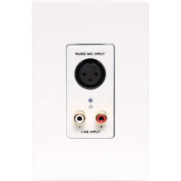 This 3 pin XLR Line/Balanced and Stereo RCA input wallplate can be used in a stand-alone point to point basis, allowing balanced signals to be sent over long distances (up to 600m depending on cable used and configuration of plates).