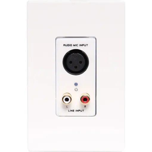 This 3 pin XLR Line/Balanced and Stereo RCA input wallplate can be used in a stand-alone point to point basis, allowing balanced signals to be sent over long distances (up to 600m depending on cable used and configuration of plates).