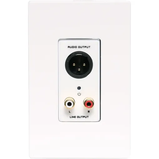 This 3 pin XLR Balanced and Stereo RCA output wallplate can be used in a stand-alone point to point basis, allowing balanced signals to be sent over long distances (up to 600m depending on cable used and configuration of plates).