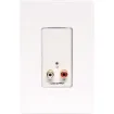 This Stereo RCA Jack output wallplate can be used in a stand-alone point to point basis, allowing balanced signals to be sent over long distances (up to 600m depending on cable used and configuration of plates).
