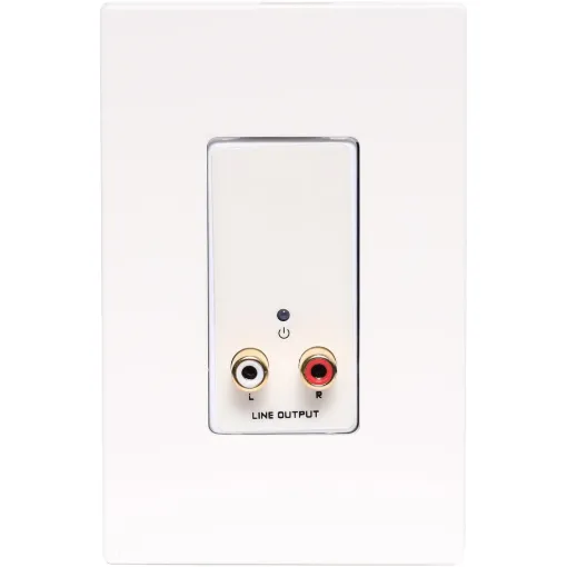This Stereo RCA Jack output wallplate can be used in a stand-alone point to point basis, allowing balanced signals to be sent over long distances (up to 600m depending on cable used and configuration of plates).