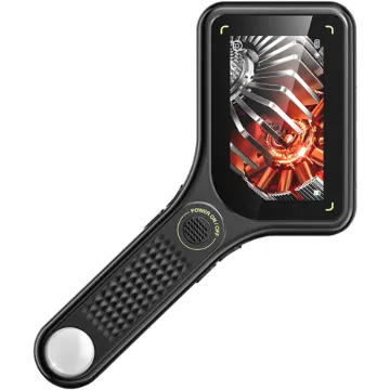 Explore the  world around you with this powerful handheld digital microscope featuring up to 500x magnification, LED lighting, photo/video recording, and a vibrant 3" display.