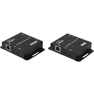 This 4K30 HDMI Extender can extend HDMI high-definition signal up to 100m over CAT6/6a cable, achieving zero-delay, uncompressed long-distance transmission between the signal sources and display devices.