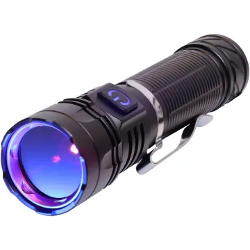 This powerful torch employs a 10 Watt ultra violet light ideal to detect counterfeit notes, checking ID cards, and looking for spills in your house. USB type C rechargeable. IP54 rated. 120mm long.