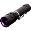 This powerful torch employs a 10 Watt ultra violet light ideal to detect counterfeit notes, checking ID cards, and looking for spills in your house. USB type C rechargeable. IP54 rated. 120mm long.