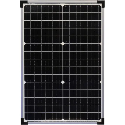 These monocrystalline silicon solar panels are designed for long life (up to 25 years) and high efficiency output. They may be wired in series or parallel arrays.