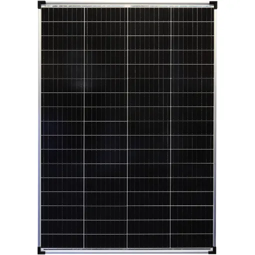 These monocrystalline silicon solar panels are designed for long life (up to 25 years) and high efficiency output. They may be wired in series or parallel arrays.