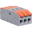 This Joiner Lever Splicing Terminal Block is ideal for various electrical applications. Features a transparent polycarbonate shell, actuating lever, and conductive parts made of copper nickel plated, this connector ensures reliable and secure connections.