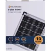 This quality 10W 12V monocrystalline solar panel module is designed for direct connection to a solar charge controller for use in remote power systems. The compact size makes it perfect for battery maintenance in low power equipment.