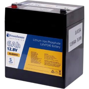 12V 6Ah Lithium LiFePO4 Battery 4.8mm/F1