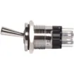 SPDT 15A IP67 Toggle Switch controls power while providing a bright, RGB LED status indicator. Ideal for automotive, marine, and DIY projects