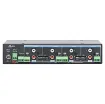 This 4 channel mixer has been designed to meet the requirements of professional public address installations. It is ideally suited for use in shopping centres, gymnasiums, places of worship, court rooms etc.