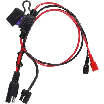 Easily connect your battery to SAE-compatible devices with this adapter. Interface a battery charger with a battery fitted with 6.3mm spade terminals.