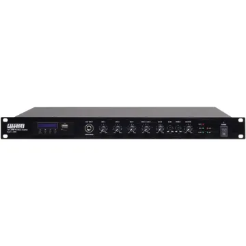 These 6 input compact Class-D design amplifiers offer multi source mixing including 4 mic and 2 AUX inputs plus USB/SD card/FM tuner audio playback and Bluetooth streaming functionality.