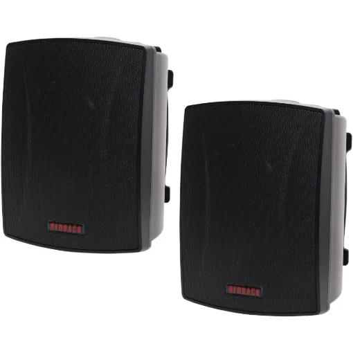 These Redback wall mount music speakers feature exceptional sound quality for both domestic and commercial applications, such as theatre surround or bookshelf speakers, and PA sound reinforcement.