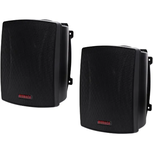 These Redback wall mount music speakers feature exceptional sound quality for both domestic and commercial applications, such as theatre surround or bookshelf speakers, and PA sound reinforcement.