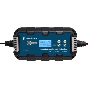 A high efficiency, high output mains battery charger engineered for 6V, 12V and 24V lead acid, AGM, gel and lithium (LiFePO4) batteries.
