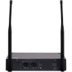 A high performance wireless microphone system with true diversity operation and 300 selectable UHF channels for interference free operation