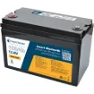 This 12.8V 120Ah lithium battery (LiFePO4) is compatible in size with traditional 90-120Ah SLA batteries (check dimensions), but with all the benefits of cutting edge lithium technology. With Bluetooth monitoring in-built.
