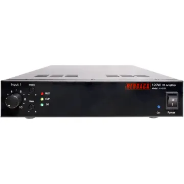 This 120W PA zone amplifier developed by Redback, allows installers to mix and match amplifiers within a 1RU 19” rack space.