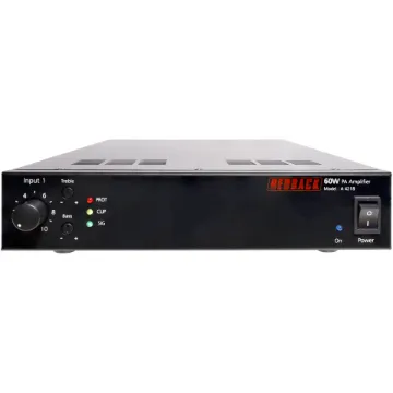 This 60W PA zone amplifier developed by Redback, allows installers to mix and match amplifiers within a 1RU 19” rack space.