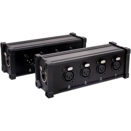 A simple point to point UTP extension system for balanced signals using 3 pin XLR connection.