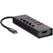 High-performance USB hub offers seamless connectivity for both Type-A and Type-C peripherals.