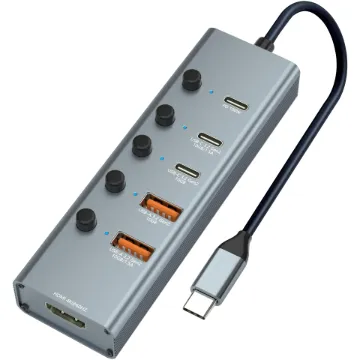 High-performance USB hub offers seamless connectivity for both Type-A and Type-C peripherals.
