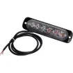 This compact flashing LED light features an all metal base and provides a visual alert to a security condition.