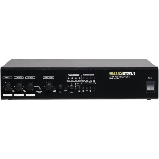 Similar in functionality to the recently released A 4377/A4387 amplifiers with the addition of four 100V line output zones.