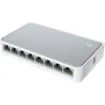 TL-SF1008D 8-port 10/100Mbps Fast Ethernet Switch provides 8 10/100Mbps Auto-Negotiation RJ45 ports. All ports support Auto MDI/MDIX function, eliminating the need for crossover cables or Uplink ports. The Switch is Plug-and-Play and each port can be used