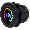 This panel mount volt meter is suitable for both 12V and 24V systems. Measures 5-30V voltage range. 29mm thread length.