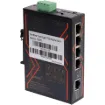 A compact 4 port (+uplink port) 100Mbps switch for use where DIN rail mounting is required in industrial data/automation. Perfect for compatible PoE devices.