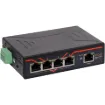 A compact 4 port (+uplink port) 100Mbps switch for use where DIN rail mounting is required in industrial data/automation. Perfect for compatible PoE devices.