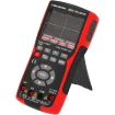 The ultimate field testing accessory combining an digital storage oscilloscope and digital multimeter. Fits right in the palm of your hand and is suitable for single handed operation when testing in tricky locations.  It features 2 channels with real time sampling modes of 280MSa/s (200M).