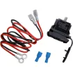 This switch panel charger includes 30W PD (type C) and 18W QC3.0 (type A). Connects directly to 12-24V with fused wiring harness.