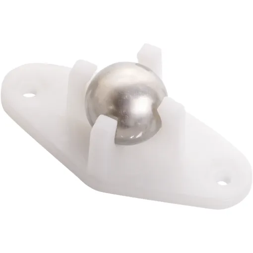 This Steel idler wheel is ideal for 2 wheel robots / buggy's. They make great third contact points for small differential-drive robots. 20mm tall (from floor to mounting surface), 40mm hole spacing, 3mm diameter.