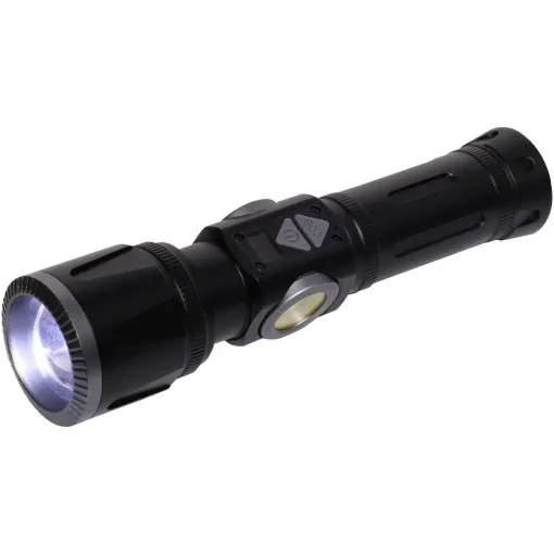 Compact and easy to carry torch packs a punch with a 1200 lumen zoomable beam. Not only that, the torch also features a variety of modes including; lantern with anti-insect yellow, night vision red, and caution flashing red along with standard shades of white.